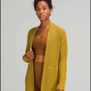 Lululemon Athletica Yellow Open-Front Cardigan
